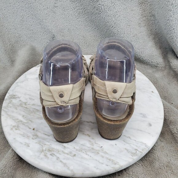 Teva Shoes Womens Size 6 Tan Leather Ysidro Wedge Sandals - Picture 8 of 11